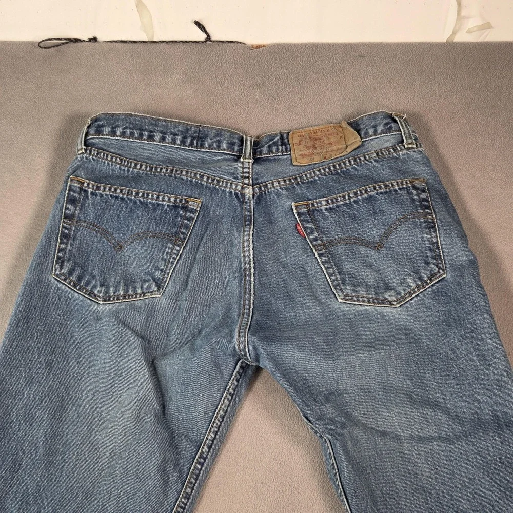 Vintage Levis 501 Jeans Mens High Rise Button Made USA‎ 90s Fits 32x26 Altered